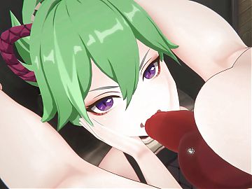 Kuki Shinobu Deep Throat Futanari Delta Genshin Impact X Shadow Garden Hentai Mmd 3D Green Hair Color Edit Smixix