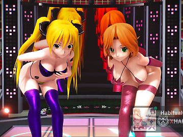 mmd r18 sex agent cosplay Mian and Riho Destination for ahegao sex 3d hentai