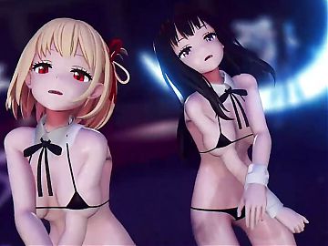 2 Cute Teens Dancing In Sexy Swimsuit   Gradual Undressing (3D HENTAI)