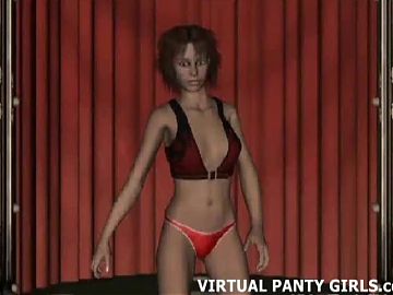 3d virtual stripper gets naked and dances on stage