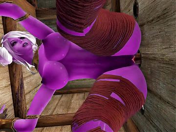 Manaras Gloryhole Adventure Skyrim 3D - Manara Blue - Purple Skin Color Edit Smixix