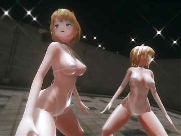 Thick Kyo - Dancing In Sexy Swimsuit   Gradual Undressing (3D HENTAI)