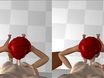 VR 3d Blowjob - Virtual Reality POV animated Sex