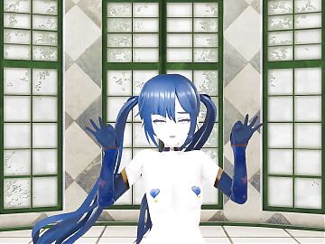 Mona Genshin Impact Hentai Nude Dance MMD 3D - Blue Hair Color Edit Smixix