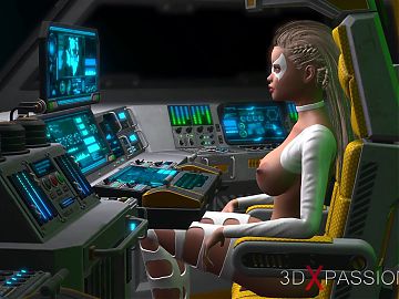3d spicy alien dickgirl bangs a spicy girl in space station