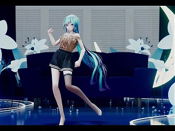Adult Miku - Dancing In Sexy Skirt   Gradual Undressing (3D HENTAI)