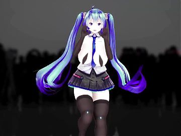 Thicc Hatsune Miku Dancing Lamb Song No Panties Hentai Mmd 3D Dark Blue Hair Color Edit Smixix