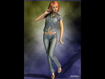 3d Babe Dressed all in Denim