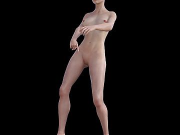 Nude girl dance animation 3d
