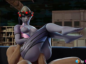 Widowmakers destroy ass asmr (3d animation with sounds) overwatch