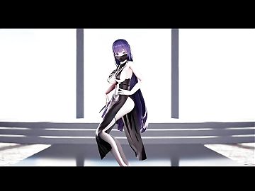 Genshin Impact - Raiden - Sexy Dance With Mask   Threesome Sex (3D HENTAI)